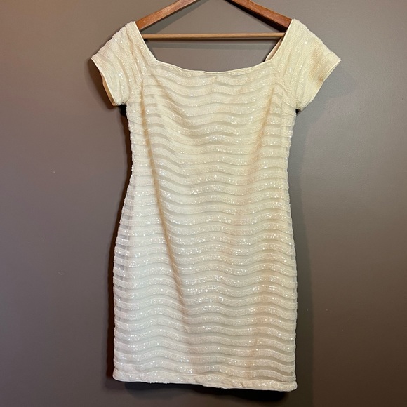Lulus cream sequin dress. Size XL. - Picture 2 of 11